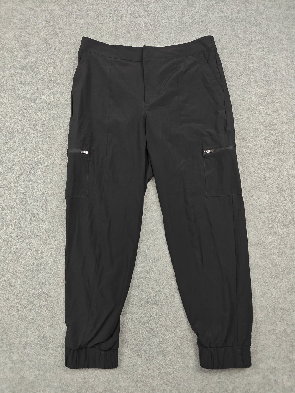 T By Talbots Pants Womens Medium Black Jogger Tapered Microfiber Stretch